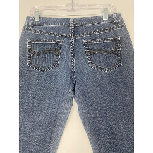 THE LIMITED Slim Boyfriend 312 bootcut Distressed Blue Denim Jeans Women Size 8 - Picture 4 of 16